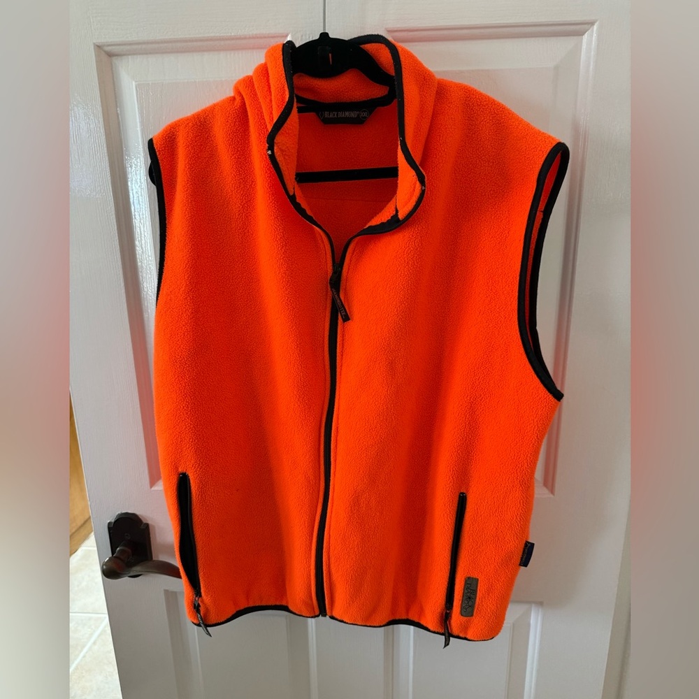 Men’s bright orange vest black diamond brand XXL